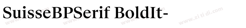 SuisseBPSerif BoldIt字体转换